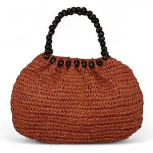 Venus Natural Fiber Julianne Style Carryall Woven Knitted Rustic Satchel Handbag